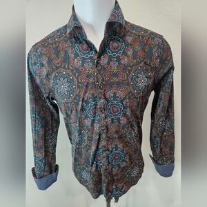 Consequence Geometric men's button longsleeve medium